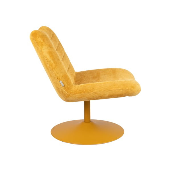 Okera dzeltens samta atpūtas krēsls Bubba – Zuiver-image-3