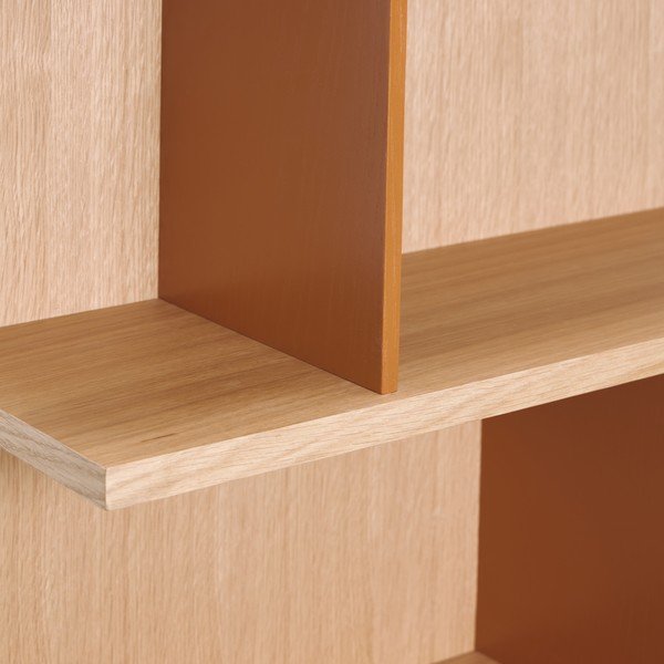 Dabīga toņa daudzlīmeņu sienas plaukts ar ozolkoka imitāciju 60 cm Stand – Hübsch-image-2