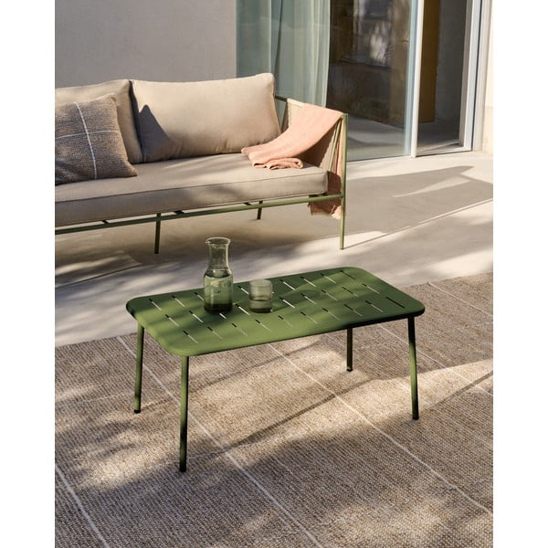 Tērauda dārza kafijas galdiņš 50x90 cm Zivia – Kave Home-image-1