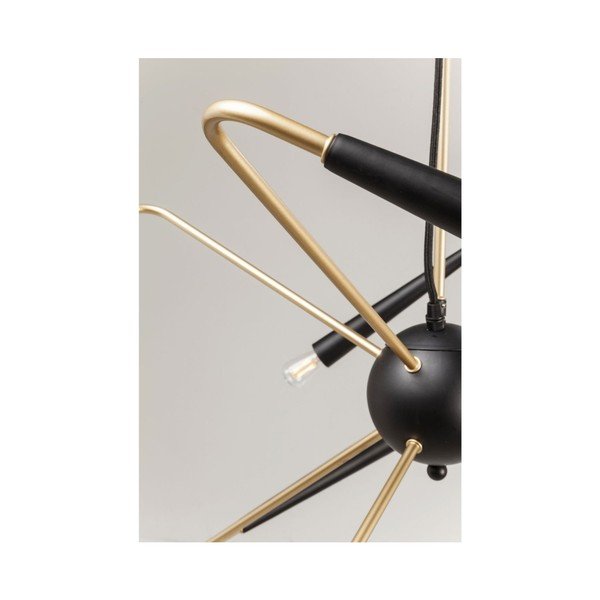 Melna griestu lampa ar zelta detaļām Kare Design Harlekin-image-3