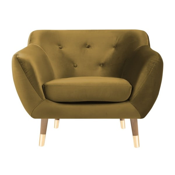 Krēsls zelta krāsā Mazzini Sofas Amelie
