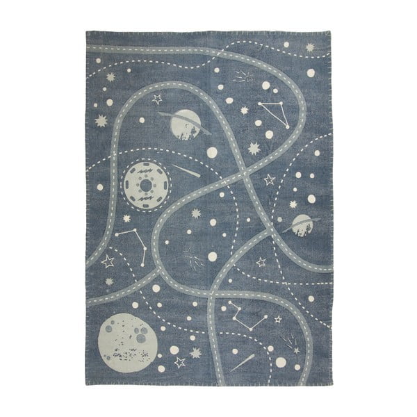 Ar rokām apdrukāts bērnu paklājs Nattiot Little Galaxy, 100 x 140 cm