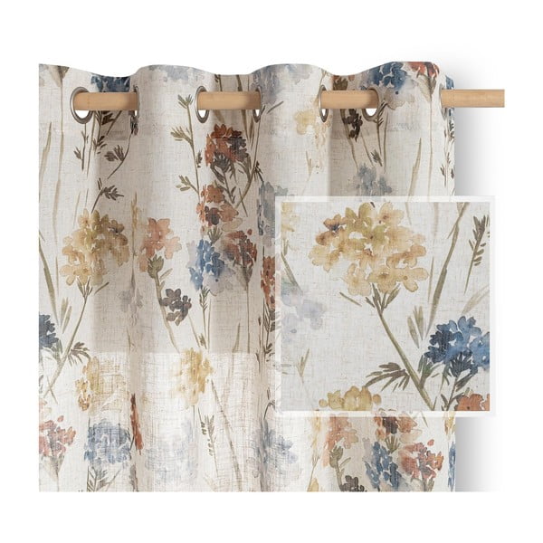 Krēmkrāsas aizkars 135x250 cm Flosi – Restilo