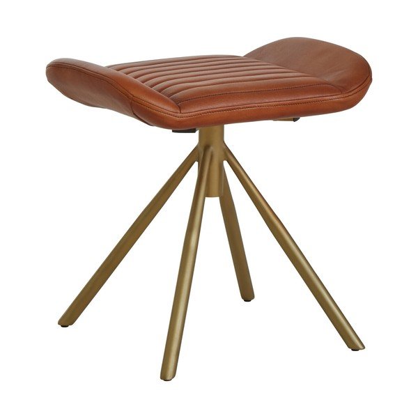 Brūns ādas kāju soliņš Buffalo – Premier Housewares