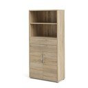 Dabīga toņa modulārais grāmatu plaukts ar ozolkoka imitāciju 89x189 cm Prima – Tvilum