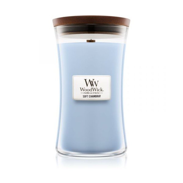 WoodWick Clean Laundry, Jasmine and Rose aromātiskā svece, degšanas laiks 110 stundas-image-1