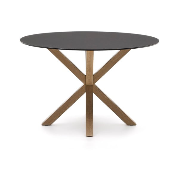 Apaļš ēdamgalds ar stikla galda virsmu ø 120 cm Argo – Kave Home-image-2