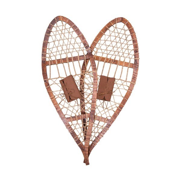 Sniega kurpes formas dekors ar koka elementiem Antic Line Paire, 39 x 107 cm