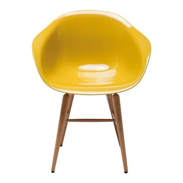 Dzeltens pusdienu krēsls Kare Design Armlehe