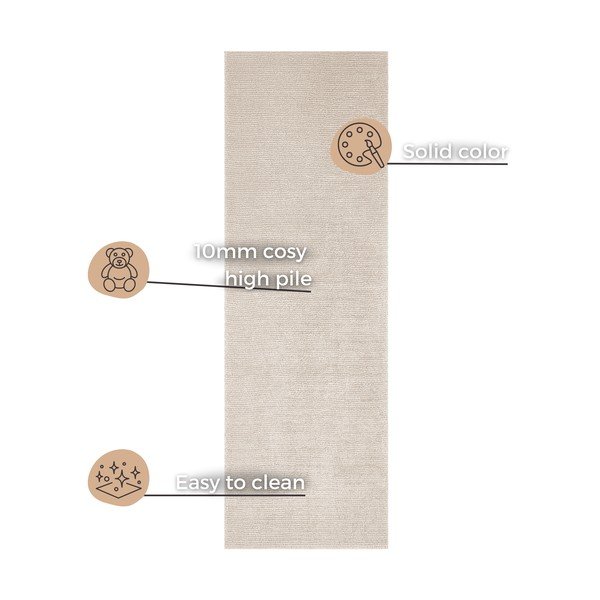 Bēšs Mint Rugs Supersoft paklājs, 80 x 250 cm-image-4