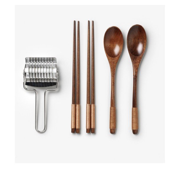 Zils nerūsējošā tērauda/bambusa irbulīšu komplekts 2 personām The Essentials - Ramen Tools – Printworks