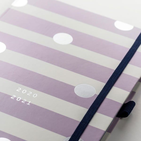 Violeta un balta dienasgrāmata no 2020. gada augusta līdz 2021. gada augustam Busy B Lilac Lemonade-image-1