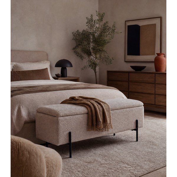 Bēšs sols no buklē auduma Watford – House Nordic-image-1