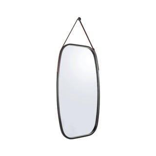 Sienas spogulis melnā rāmī PT LIVING Idylic, garums 74 cm