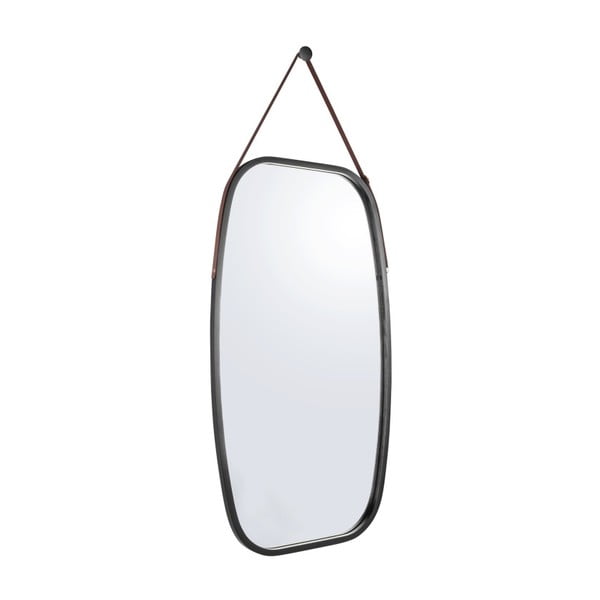 Sienas spogulis melnā rāmī PT LIVING Idylic, garums 74 cm