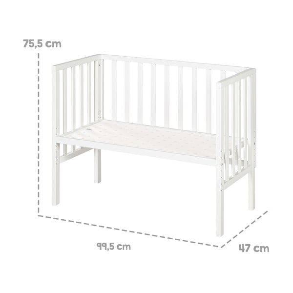 Balta bērnu gultiņa 90x45 cm – Roba-image-4