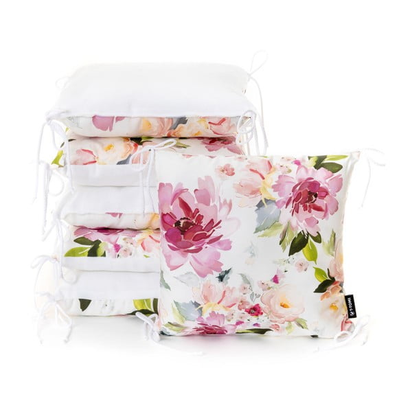 Bērnu gultiņas apmalīte 35 cm Watercolor Flowers – T-TOMI
