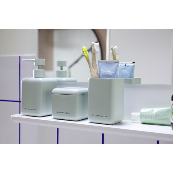 Gaiši zaļš polirezīna vannas istabas organizators vates plāksnītēm Tom Tailor T-Rounded – Wenko-image-1