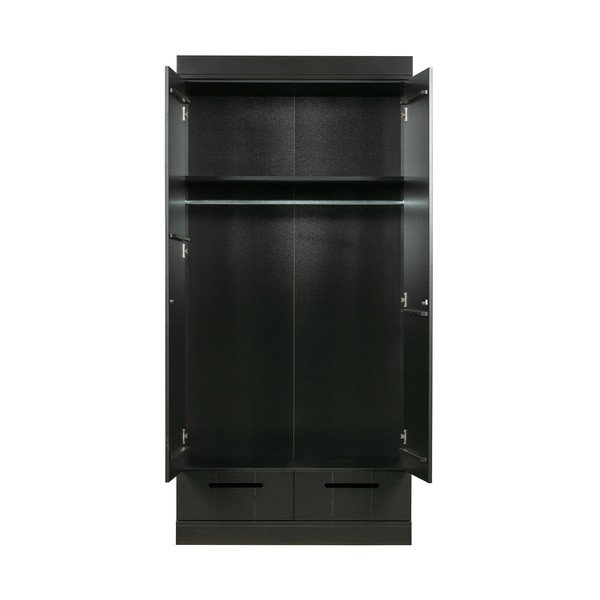Melns priedes drēbju skapis 94x195 cm Connect – WOOOD-image-2