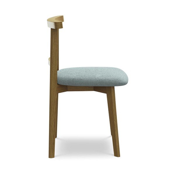 Zils masīvkoka pusdienu krēsls Ohelo – Makamii-image-2