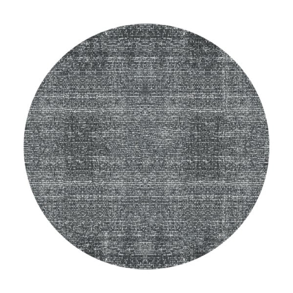 Melns kokvilnas paklājs PT LIVING Mazgāts, ⌀ 150 cm