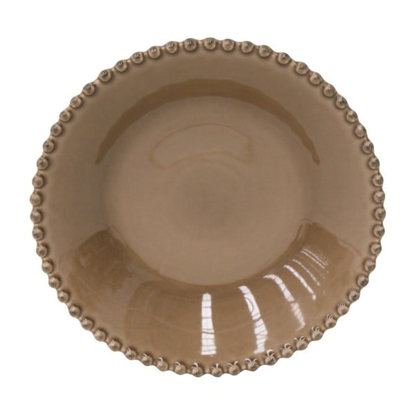 Kakao brūns keramikas zupas šķīvis Costa Nova Pearl, ⌀ 24 cm