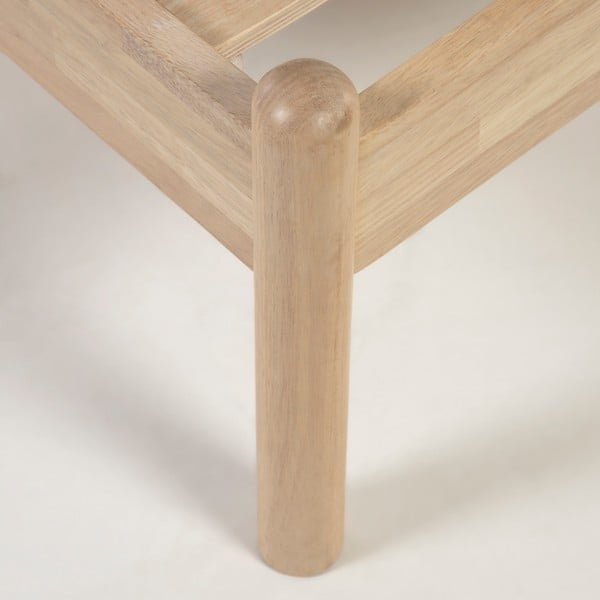 Pelēka/dabīga toņa gumijas koka gulta ar režģi 90x190 cm Shayndel – Kave Home-image-4