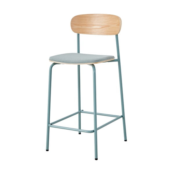 Zili/dabīga toņa bāra krēsli (2 gab.) (sēdekļa augstums 66 cm) Adriana – Marckeric-image-2