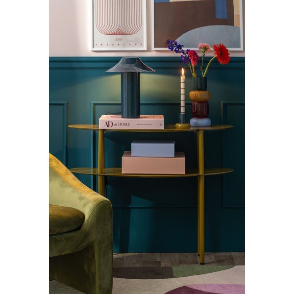 Haki metāla konsoles galds 28x90 cm Paris – Leitmotiv-image-1