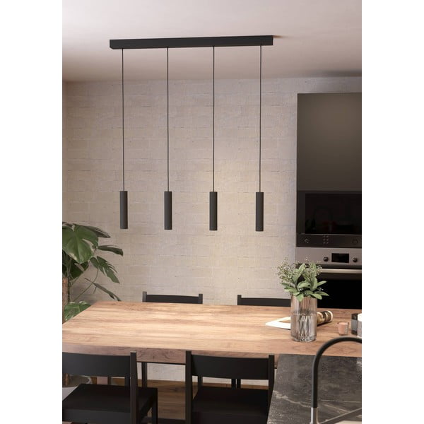 Melna LED piekaramā lampa ar metāla abažūru ALMUDAINA – EGLO-image-1