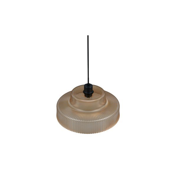 Dzintara dzeltena piekaramā lampa ar stikla abažūru ø 35 cm Abella – Reality-image-3