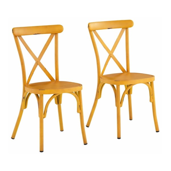 2 dzelteno dižskābarža krēslu komplekts Støraa Lancier