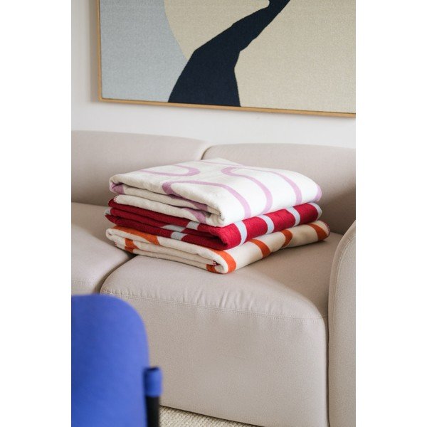 Sarkans pleds 150x200 cm Swirl – noo.ma-image-4