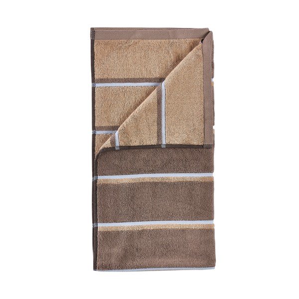 Brūns/bēšs kokvilnas dvielis 70x140 cm Sauna – Zone