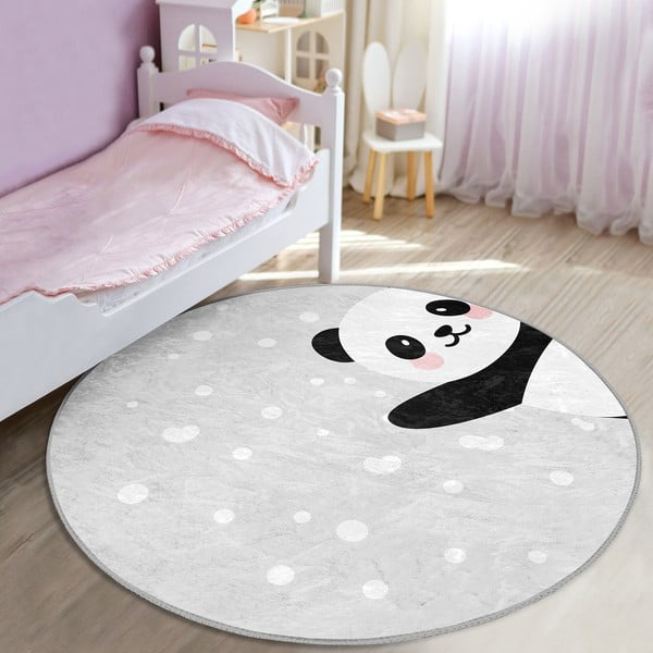 Gaiši pelēks bērnu paklājs ø 100 cm Comfort – Mila Home-image-3