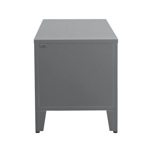 Pelēks metāla apavu plaukts ar soliņu Salino – Støraa-image-2