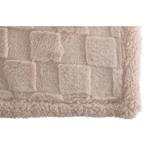 Bēšs mikroplīša pleds 150x200 cm Rava – Tiseco Home Studio-image-2