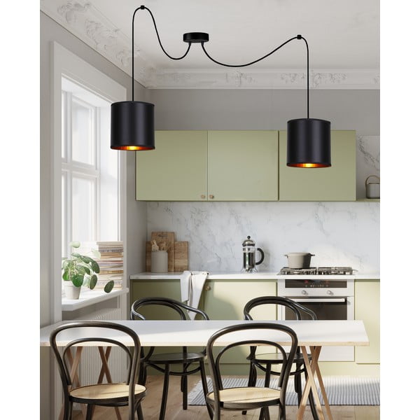 Melna piekaramā lampa 100x100 cm Candida – Candellux Lighting-image-1