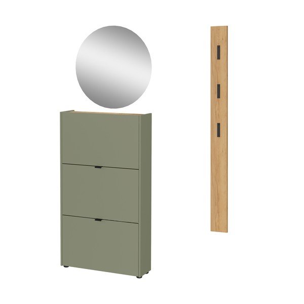 Dabīga toņa/pelēkbrūna priekšnama iekārta 101x200x22 cm Ameca – Germania