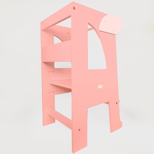 Rozā priekšējā aizsargjosla bērnu tornim Montessori – Rocket Baby-image-1
