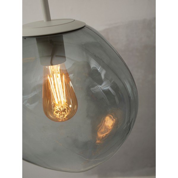 Pelēka piekaramā lampa ar stikla abažūru ø 12 cm Helsinki – it's about RoMi-image-2