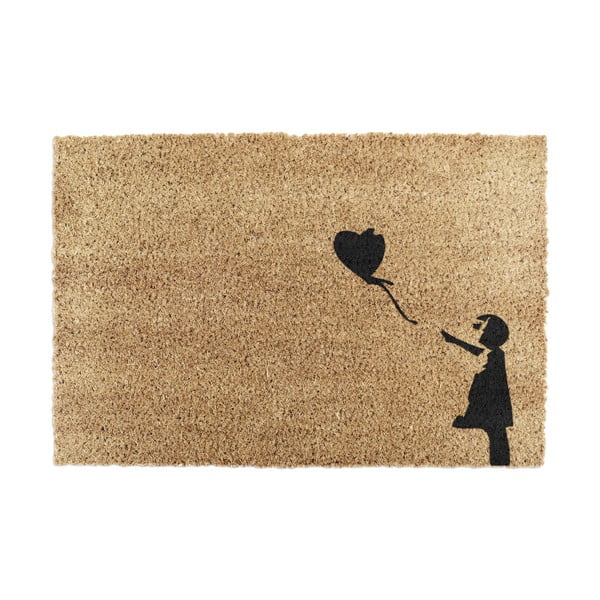 Kokosšķiedras kājslauķis 40x60 cm Girl With a Ballon – Artsy Doormats