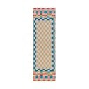 Celiņa paklājs no vilnas maisījuma 80x300 cm Checkered Border – Flair Rugs