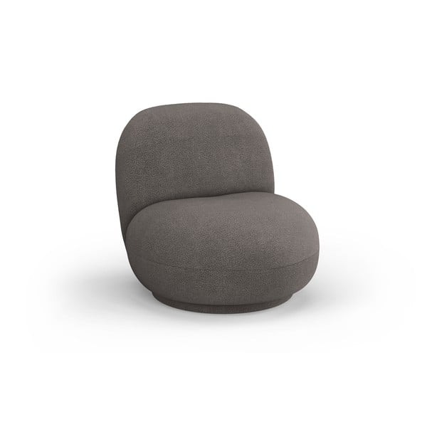 Pelēks atpūtas krēsls no buklē auduma Chuck – Micadoni Home