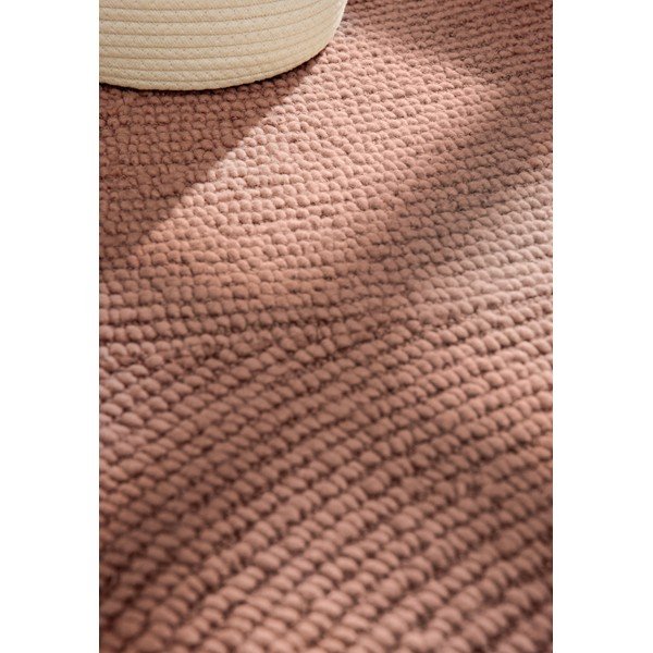 Terakotas oranžs ar rokām darināts vilnas paklājs 80x150 cm Calmio – Hanse Home-image-4