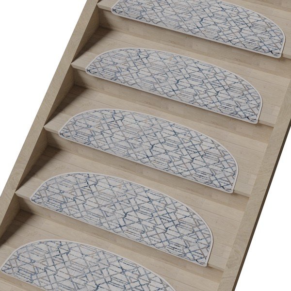 Pelēki kāpņu paklāji (16 gab.) 20x65 cm Cottage Warmth – Vitaus-image-1