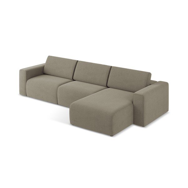 Gaiši brūns modulārais stūra dīvāns (ar labo stūri) Kalea – Makamii-image-3