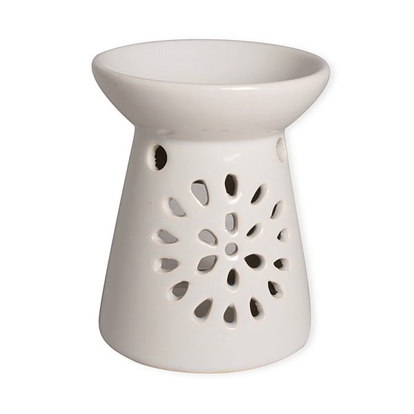 Balta keramikas aromterapijas lampa Dakls Drops, augstums 12 cm