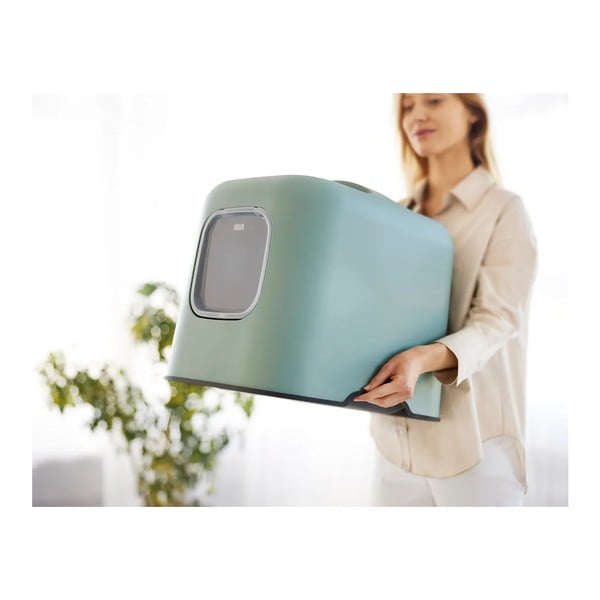 Zaļš kaķu tualetes un lāpstiņas komplekts Biala – Rotho-image-3