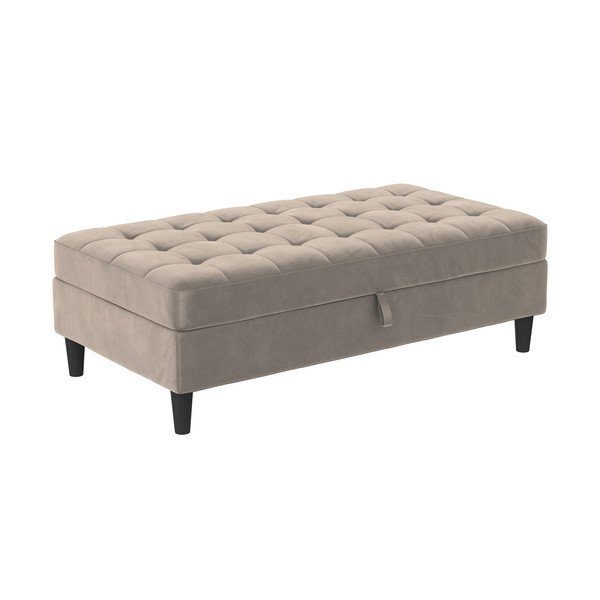 Pelēks samta kāju soliņš Presley – Støraa-image-2